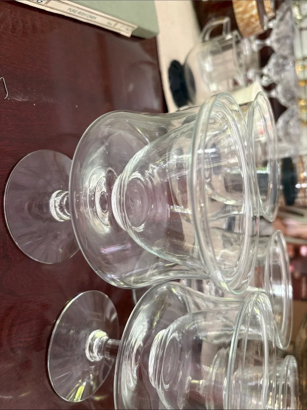 Clear Glass Dessert Coupes - Elegant Clear Serving Glasses (Set)